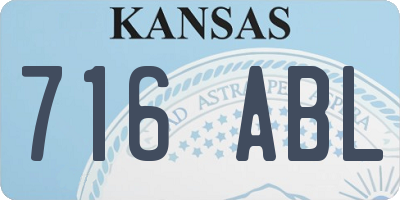 KS license plate 716ABL