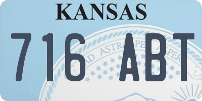 KS license plate 716ABT