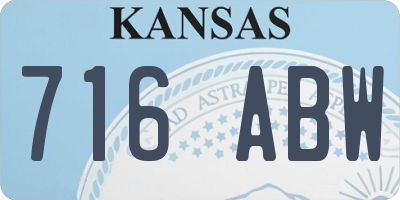 KS license plate 716ABW