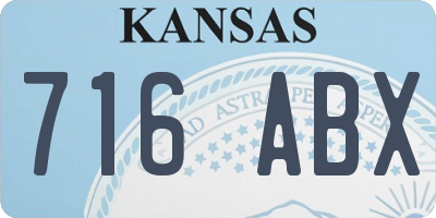 KS license plate 716ABX