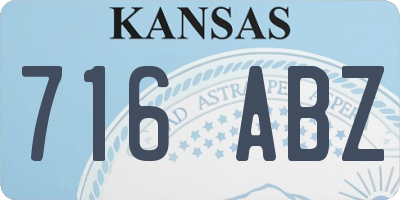 KS license plate 716ABZ