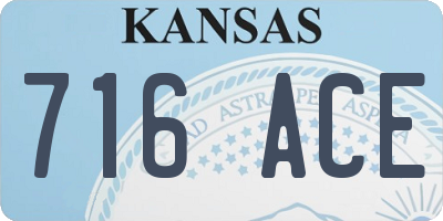 KS license plate 716ACE