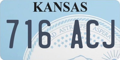 KS license plate 716ACJ