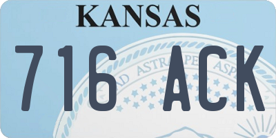 KS license plate 716ACK