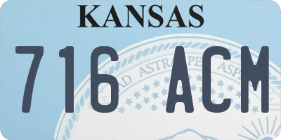 KS license plate 716ACM