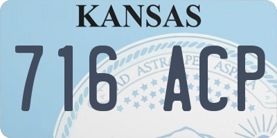 KS license plate 716ACP