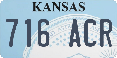 KS license plate 716ACR