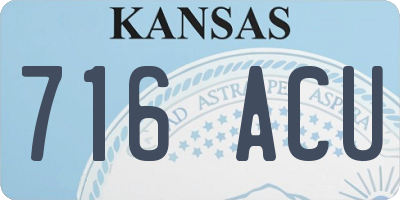 KS license plate 716ACU