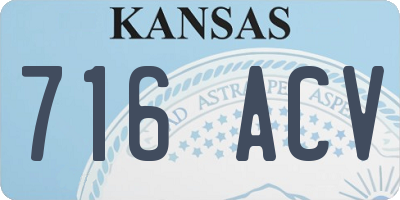 KS license plate 716ACV