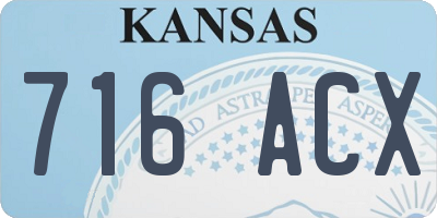 KS license plate 716ACX