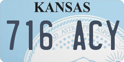 KS license plate 716ACY