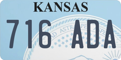 KS license plate 716ADA