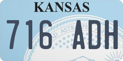 KS license plate 716ADH