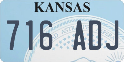 KS license plate 716ADJ
