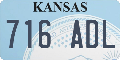 KS license plate 716ADL
