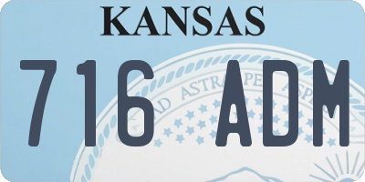 KS license plate 716ADM