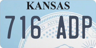 KS license plate 716ADP
