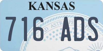 KS license plate 716ADS