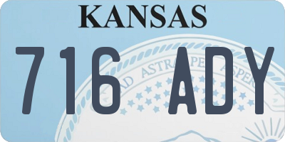 KS license plate 716ADY