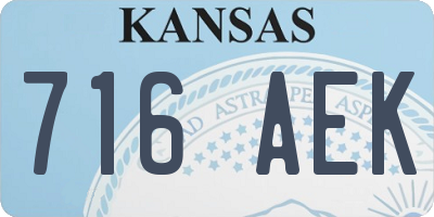 KS license plate 716AEK