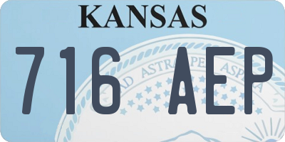 KS license plate 716AEP