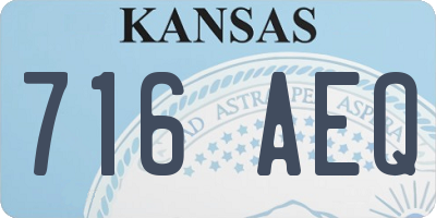 KS license plate 716AEQ