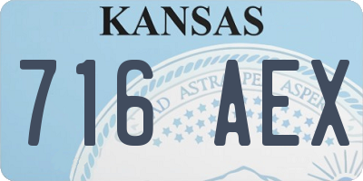 KS license plate 716AEX