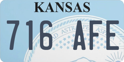 KS license plate 716AFE