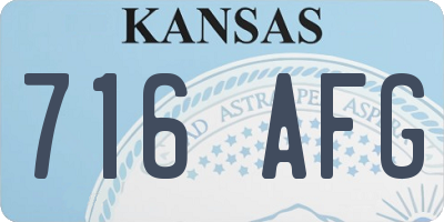 KS license plate 716AFG