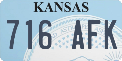 KS license plate 716AFK