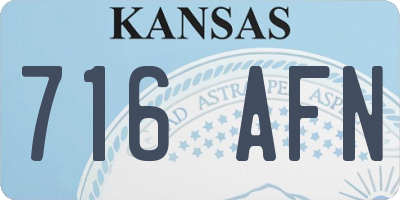 KS license plate 716AFN