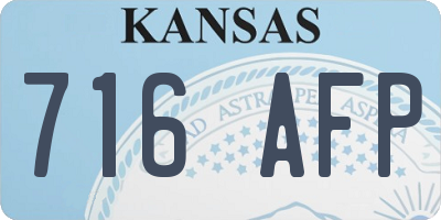KS license plate 716AFP