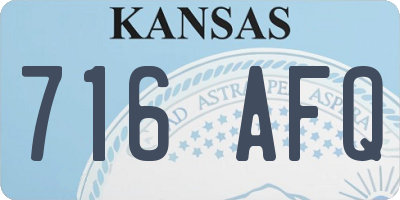 KS license plate 716AFQ