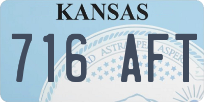 KS license plate 716AFT