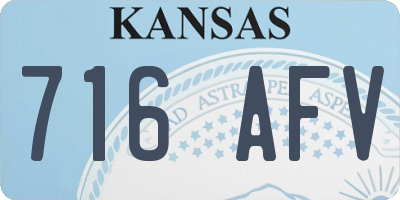 KS license plate 716AFV