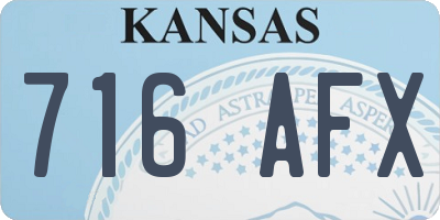 KS license plate 716AFX
