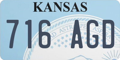 KS license plate 716AGD