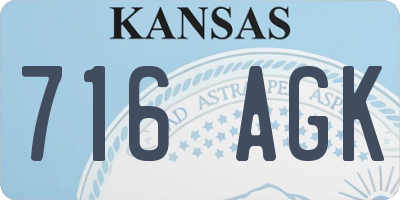 KS license plate 716AGK