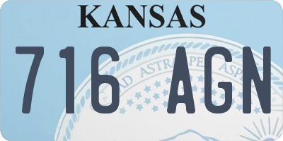 KS license plate 716AGN
