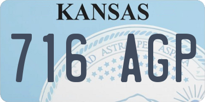 KS license plate 716AGP