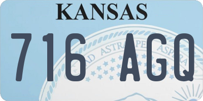 KS license plate 716AGQ