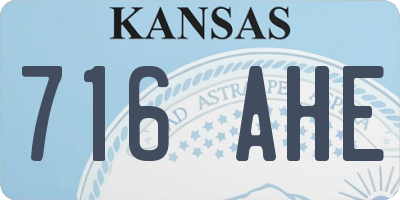 KS license plate 716AHE