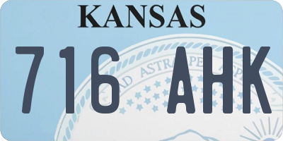 KS license plate 716AHK