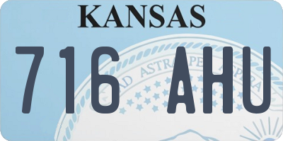 KS license plate 716AHU