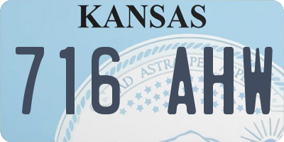 KS license plate 716AHW