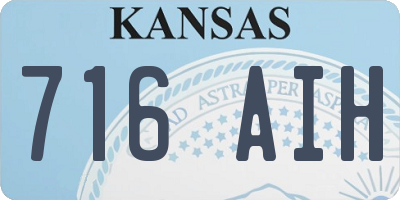 KS license plate 716AIH