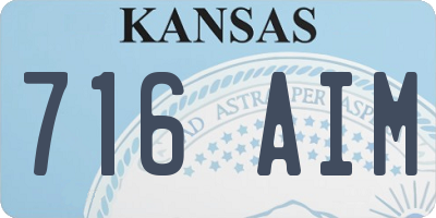 KS license plate 716AIM