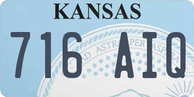 KS license plate 716AIQ
