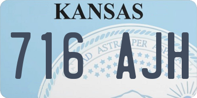 KS license plate 716AJH