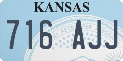 KS license plate 716AJJ